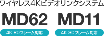 ワイヤレス4Kビデオリンクシステム MD62/MD11